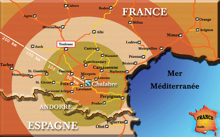 Carte localisation géographique Emballages Cartofrance